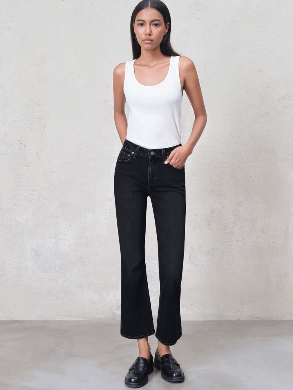Edwin Lark Ankle Bootcut in Onyx denim